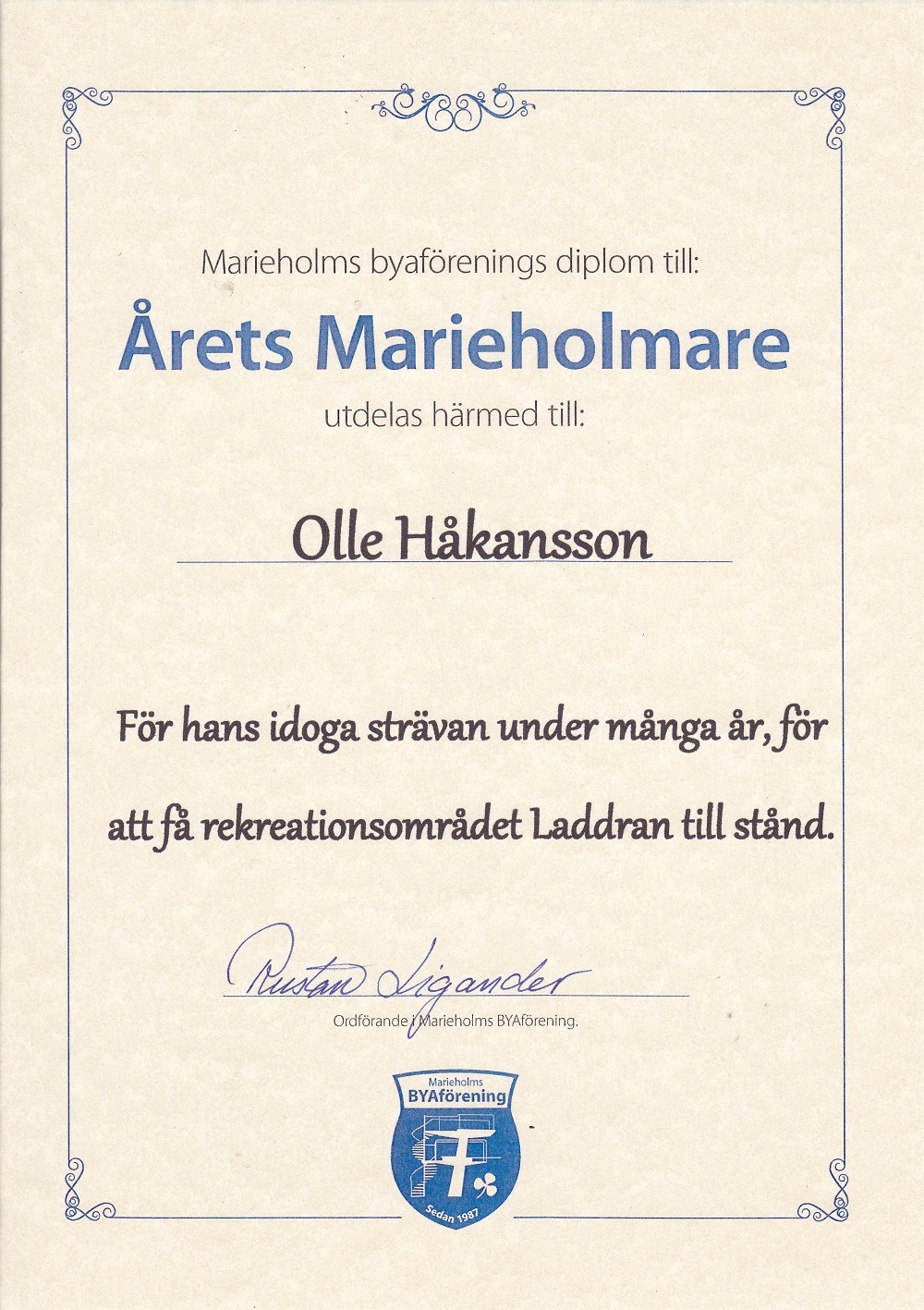 Årets Marieholmare